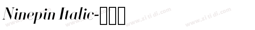 Ninepin Italic字体转换 Ninepin Italic字体转换